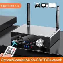 5.3 Transmitter Receiver Stereo Low Latency AUX 3.5mm Optical Wireless Music Audio Adapter for TV PC