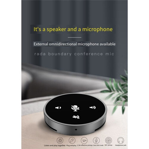 USB Microphone Conference Speakerphone ,360 Degree Omnidirectional Condenser Mic Computer Video Speakerphone for PC 2