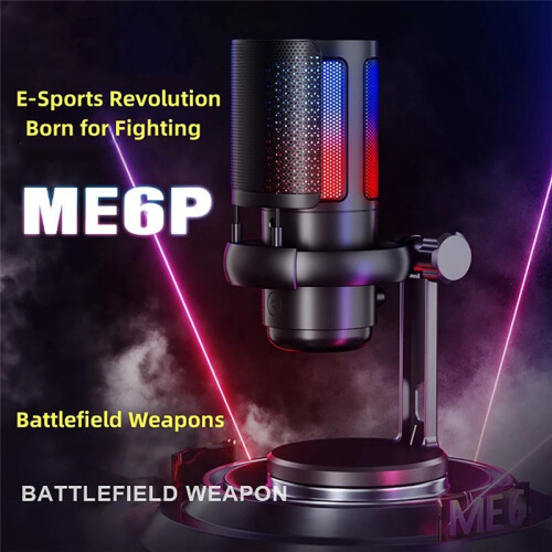 Gaming RGB-Microfoon, USB PC-Microfoon voor Streaming, Podcasts, Opname, Condensatorcomputer Desktopmicrofoon aan voor /PS4/PS5 1