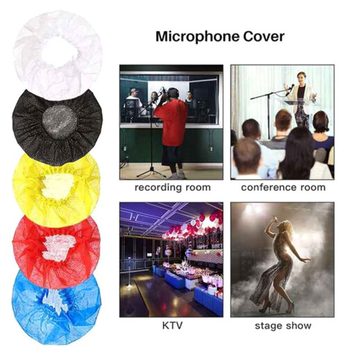 400Pcs Disposable Microphone Cover,Handheld Microphone Windscreen for Karaoke KTV Recording Studio White 2