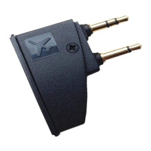 Flight Headphone Adapter 3.5 Mono Plug to 2X3.5 Plugs Compatible with QC45 QC35 QC3 QC25 QC20 Headphone Airline Adapter