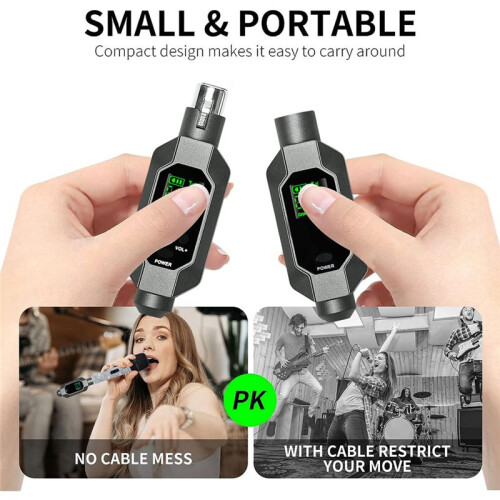 UHF Wireless Microphone Converter XLR Transmitter and Receiver Microphone System for Dynamic Microphone 1