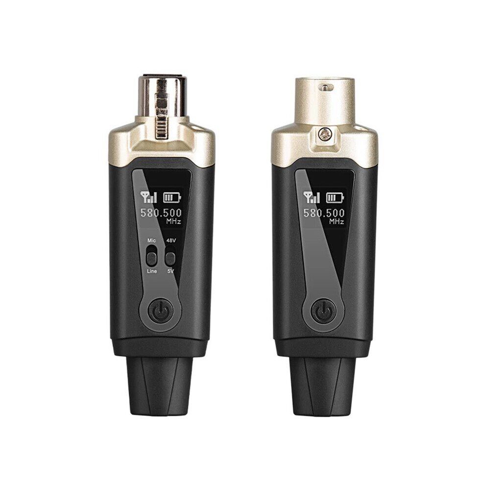 Wireless Microphone System Xlr Mic Converter Adapter Uhf Automatic Transmitter Setup For Condenser Dynamic Mic 6032483750794