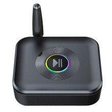 Wireless Audio Receiver Colorful Light Music Stereo Music Adapter for 3.5mm Jack Earphone Speaker PC Support TF Card