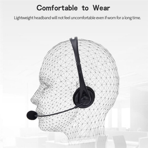 Headset Double Headset Exam Wired Headset Business Operator Special Computer Hearing Multi-Function Earphone, C 1