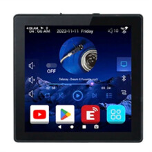 8 Ohm Android 10.0 System WIFI 4X25W Stereo Hemmabio Bakgrundsmusik Väggförstärkare Svart