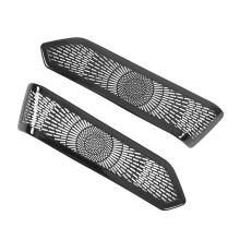 Auto-Interieurbekleding Deur A-Stijl Tweeter Audio Speaker Cover Versieren Sticker voor L460 2023 Zwart
