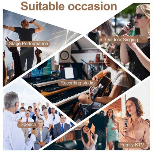 Wireless Microphone System XLR Mic Converter Adapter UHF Automatic Transmitter Setup for Condenser Dynamic Mic 2
