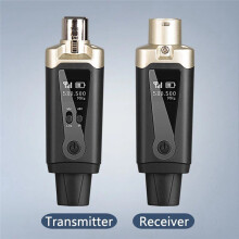 Sistema de MicróFono InaláMbrico Adaptador Convertidor de MicróFono XLR ConfiguracióN AutomáTica del Transmisor UHF para MicróFono DináMico de