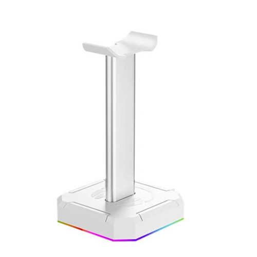 Headphone Bracket Display Rack RGB Backlight  Mounted Stand Holder Desktop Organizer Vertical Bracket Hanger,White
