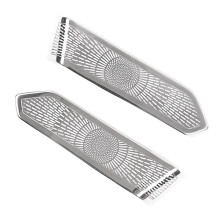 Car Door A-Pillar Tweeter Audio Speaker Cover Decorate Sticker for L460 2023 Glossy Silver