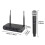 Professional Wireless Microphone System UHF 4 Channel Fixed Frequency Handheld Device for Stage, Home Parties, Churches 7