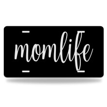 mom life Metal Car Plate Aluminum License Plate
