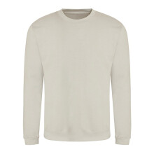 (XXL, Natural Stone) AWDis Just Hoods AWDis Unisex Crew Neck Plain Sweatshirt (280 GSM)