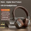 Cuffie Over-Ear Classiche Retrò da Studio Cuffie Wireless Stereo Bluetooth5.3 Touch Control Auricolari Tipo C,C 5