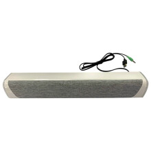 4D Computer Luidspreker Bar Stereo Geluid Subwoofer Luidspreker voor Laptop Notebook PC Muziekspeler (Wit)