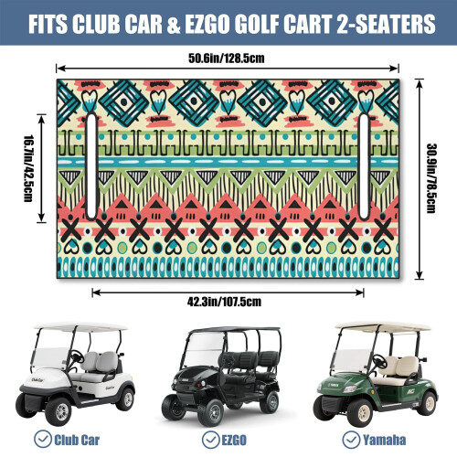 Toalha de assento de carrinho de golfe em microfibra, tamanho universal 51x31 polegadas (130x79 cm). 2