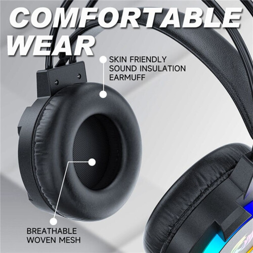 Gaming Headset 7.1 Stereo Surround Bass Headset Computer Gaming Console with Microphone RGB Headset 1