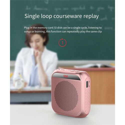 2200mAh Stemversterker Multifunctionele Stemluidspreker Draagbare Luidspreker met Microfoondisplay, voor Leraren Spraak A 1