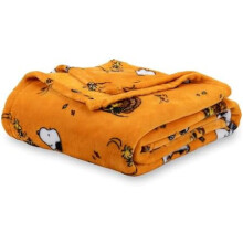 Peanuts Snoopy VelvetLoft Plyschfilt King 90x108 Orange