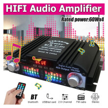 BT-998 Hifi Audio Home Digital Amplifiers Car Audio Bass Power Bluetooth Amplifier FM USB SD Radio For Subwoofer Speakers DC12V,Easy to Operate