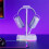 Headphone Bracket Display Rack RGB Backlight  Mounted Stand Holder Desktop Organizer Vertical Bracket Hanger,White 3