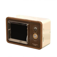 Retro  Speaker Vintage Audio Sound System Wireless MP3 Music Player Support Lyrics Display Calendar Brown