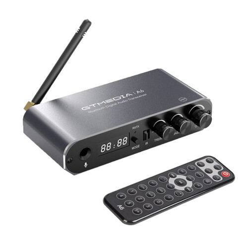 GTMEDIA A6  5.1 Audio Adapter Wireless Receiver and Transmitter with Remote Supports TF Card, USB Disk