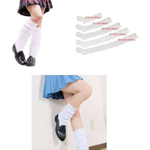 Weiße, japanisch inspirierte Stricksocken für Damen 2