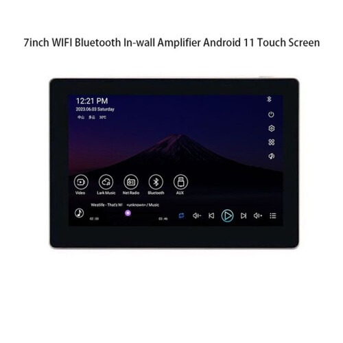 7 Polegadas Android 11  Home Painel de Música de Fundo Som Estéreo   YouTube WIFI  Áudio (A) 2
