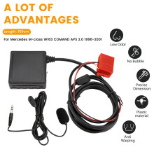 150cm Adapter for W124 W140 W210 BE2210 BE1650 Handfree USB Aux