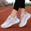 Damesko med lette atletiske sneakers 4