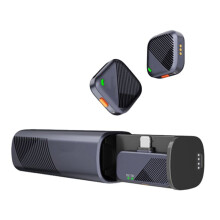 Microphone 2,4 GHz Sans Fil Système de Microphone Récepteur Émetteur pour Vlog Diffusion en Direct Microphone Portable B