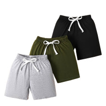 Saving Clearance 2025! Boys Shorts,Boys Athletic Shorts,3PC Summer Kids' Casual Sports Shorts Solid Color Pants Kids' Rubber Waist Beach Pants