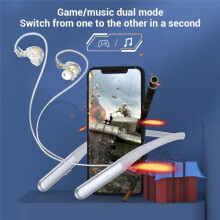 Surround sound metal headset type-c gaming music dual mode hanging neck wired headphone with microphone