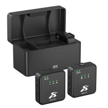 SX63 One to Two Intelligent Noise Reduction Wireless Lavalier Microphone with Charging Case for Live Radio Recording