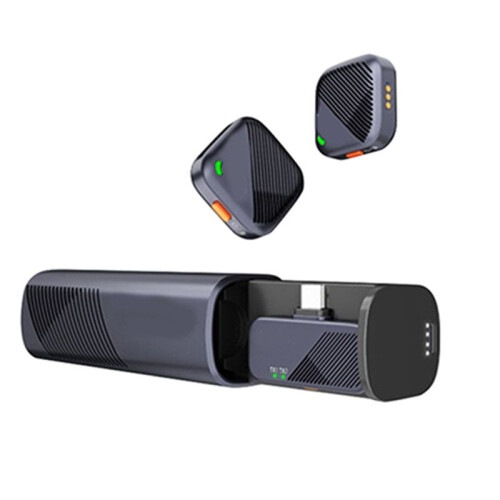 Microphone 2.4GHz Wireless Microphone System Receiver Transmitter for Vlog Live Streaming Portable Mic A