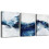 Ensemble de 3 toiles murales 30 x 40 cm – Abstrait bleu 1