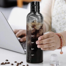 750ml nepriepustná fľaša na vodu s časom