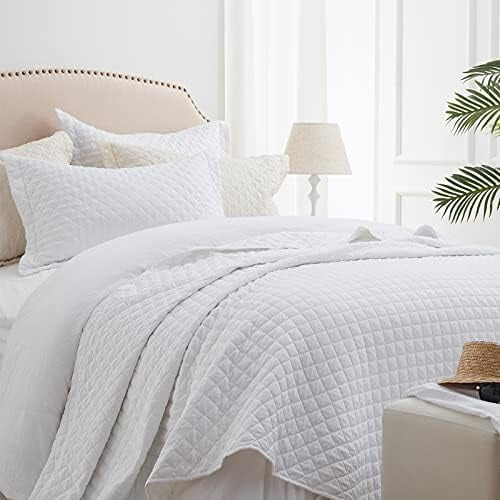 White King quilt bedding set 3 pcs 106x96 inch diamond