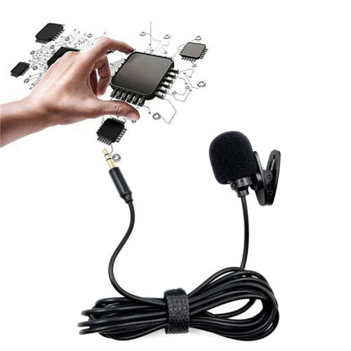 Lavalier Microfoon Microfoon Stereo Audio  Bedrade Microfoon 3.5mm Plug voor Geluidskaart Camera PC Desktop Computer 1.5 Meter