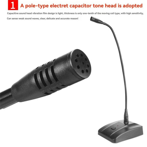 Professional Wired Conference Microphone Desktop Gooseneck Condenser Microphone for Broadcasting Speech Microphone