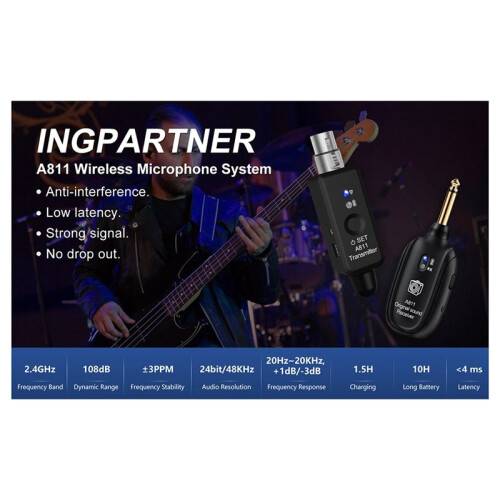 Wireless Transmission System 2.4G Dynamic 48V Condenser Mic Wired to Wireless XLR Microphone 1