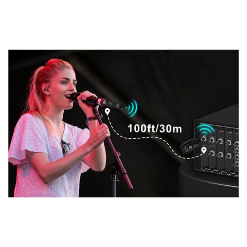 Wireless Transmission System 2.4G Dynamic 48V Condenser Mic Wired to Wireless XLR Microphone 2