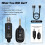 A811 Wireless Microphone Converter Adapter Transmitter and Receiver Wired to Wireless Dynamic Microphone 4