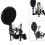 Professional Microphone Shock Mount Holder Adjustable Studio Mic Bracket with Shield Filter Screen Studio Stand 3