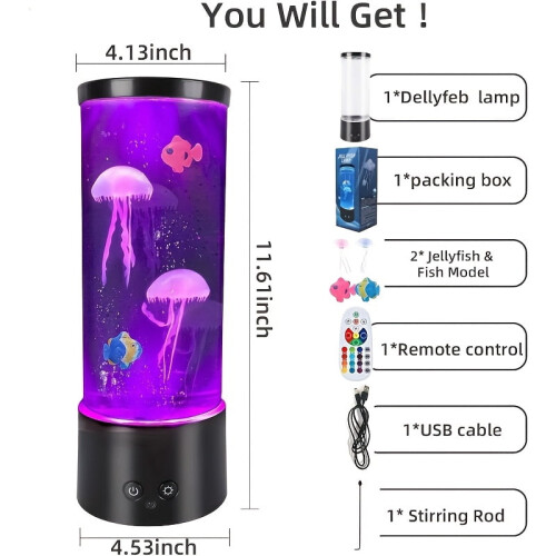 Lampe LED à bulles pour aquarium avec télécommande