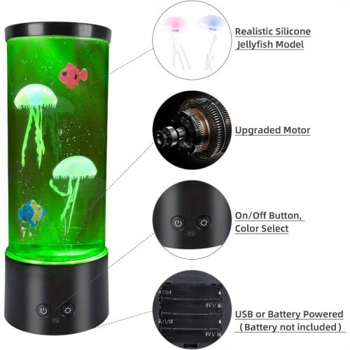 Lampe LED à bulles pour aquarium avec télécommande 1