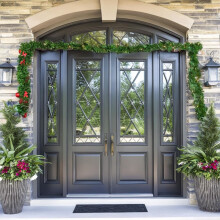 Support de guirlande pour porte d'entrée, réglable de 81 à 132 cm, sans perçage
