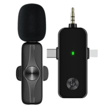 Wireless Microphone 3 in 1 Lavalier Mobile Phone Live Broadcast Equipment MIC Wireless Lavalier Microphone